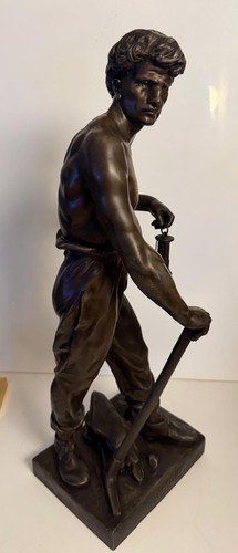 Bronze statue miner - miner, figure