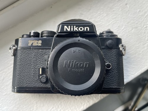 Nikon fe2 black 35mm film - 35mm, slr
