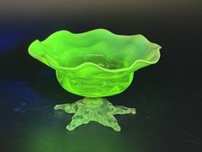 Uranium Glass Dish. Thomas