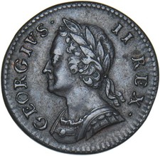 1754 Farthing - George II