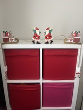 Santa clause and sleigh - and, mantle