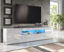 200cm TV Stand White Unit