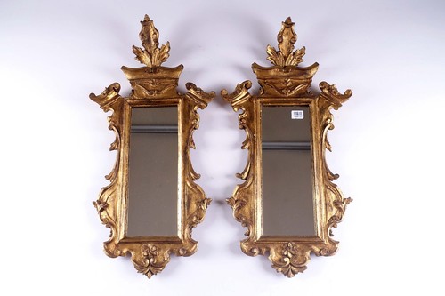 Pair antique italian - antique, wood