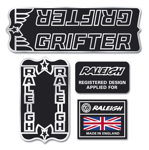 Raleigh grifter silver decal - grifter,