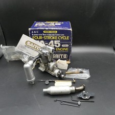 Saito FA-45 7.5cc four stroke Engine Plane vintage Boxed With Extras ref st