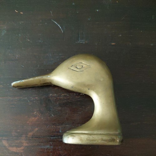 Vintage brass duck - brass,