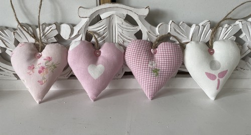 Handmade hanging hearts in - hearts,
