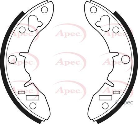 Apec rear brake shoe - apec, set