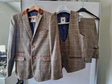 Marc Darcy Tan Tweed Check