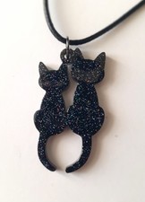 Handmade Resin Necklace Black