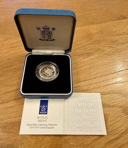 Silver proof one pound - silver,