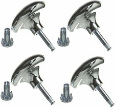 4x Chrome Feet Leg Gliders