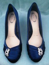 Debut dark blue high heeled