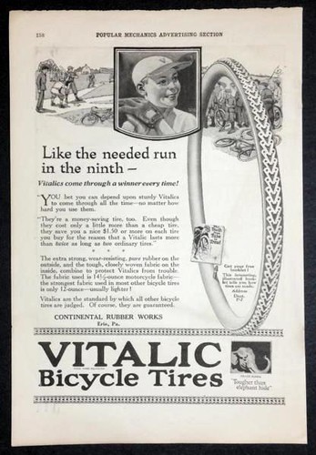 1921 vitalic bicycle tires - 1921, ad