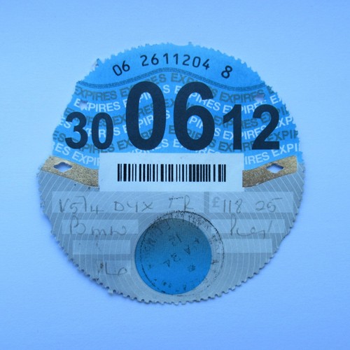 Road tax disc june - uk,