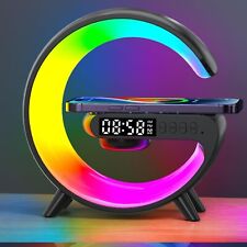 3in1 Smart G Lamp Bluetooth Speaker Wireless Charger RGB Alarm Clock Night Light