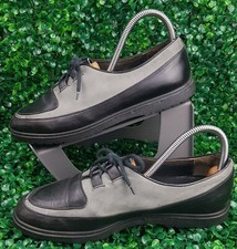 Bally  Casual Shoes Men Lace Up Leather Black Grey Trainers Size UK 8 EU 42