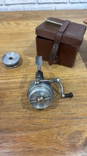 Vintage Hardy Altex No.2 Mk5 spinning reel (1950s) inc spare spool & leather box