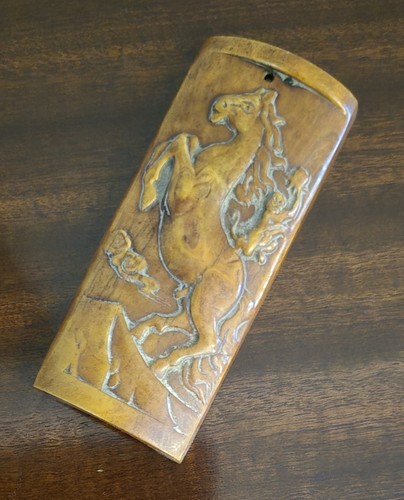 Vintage hand carved bone - hand‑carved,