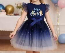 Girls Bluey Party Dress Size 3