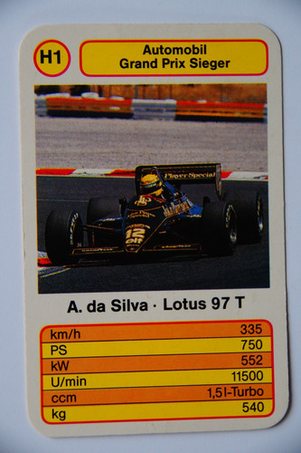 Ayrton senna card - card, 1989