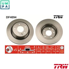 2x BRAKE DISC DF4094 FOR