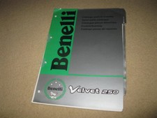 Benelli Motorcycle Scooter Velvet 250 Spare Parts Catalogue Manual