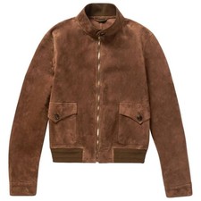 Mens Brown Pure Suede Leather