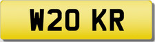KR  OKR INITIALS  Private CHERISHED Registration Number Plate W2