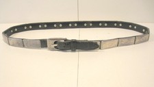 J&M DAVIDSON FOR JEAN L'INSOLITE WOMEN'S SILVER PLATED CONCHOS BUCKLE BELT 28-29