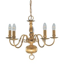 Ceiling Light Brass Flemish 5