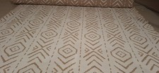 CREAM AND BEIGE IKAT DESIGN