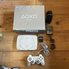 Boxed Sony PlayStation 1 PSone Slim PS1 Console + Poly Inserts & Paperwork