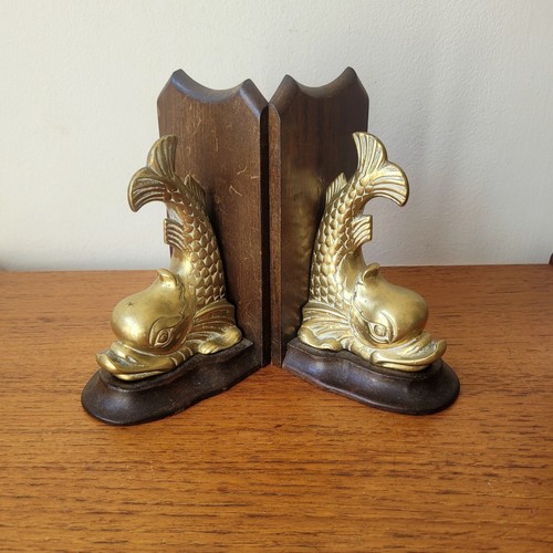 Vintage brass koi carp fish - brass,