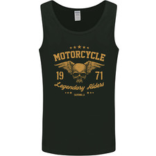 Motorcycle Legendary Riders Biker Motorbike Mens Vest Tank Top