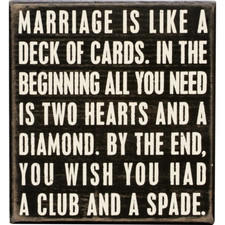 Box Sign - Marriage is Like a