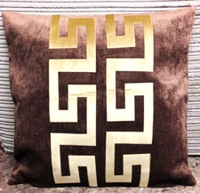 Greek border/key Brown & Gold  middle Border/key decorative pillow throw Covers