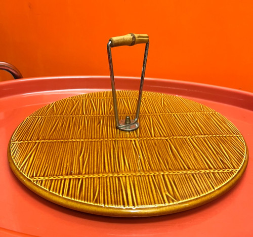 Vintage gien brown - gien, glazed