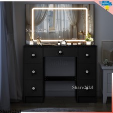 Black Dressing Table with Led