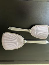 Art Deco Silver Hand Mirror & Brush Dressing Table Set