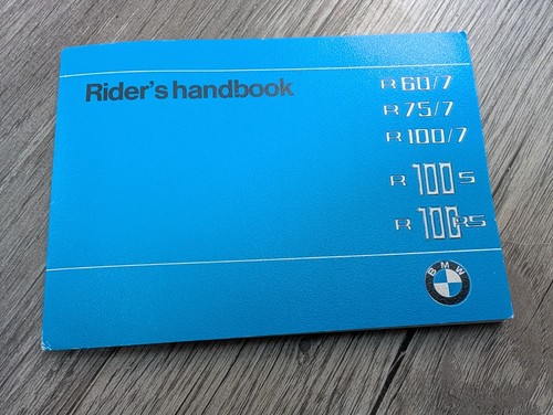 Riders handbook bmw 7 - riders, r