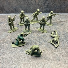 9 x AIRFIX. 1970's WWII BRITISH PARATROOPER PLASTIC SOLDIERS 1/32 ORIGINAL