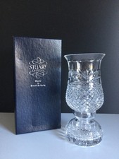 STUART CRYSTAL GLASS STORM / HURRICANE Mini CANDLE Lamp HOLDER - SHERBOURNE VGC