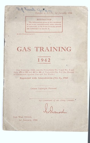 Gas training 1942 - training,