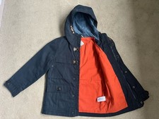 NEXT Boys 6yr Navy Lightweight Hooded Jacket Coat Navy w/zip&poppers