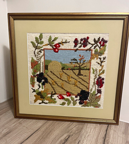 Framed needlepoint derwent - framed,