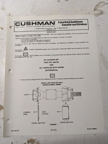 Cushman installation - cushman,