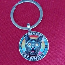 Lesbian Funny Keyring Cat