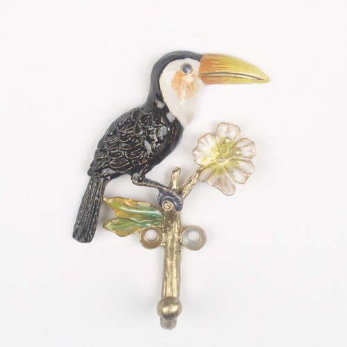 Toucan enamel wall hook - toucan,