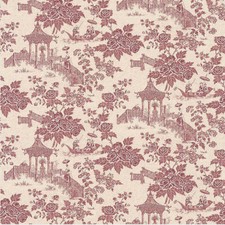 Raspberry oriental toile - oriental,